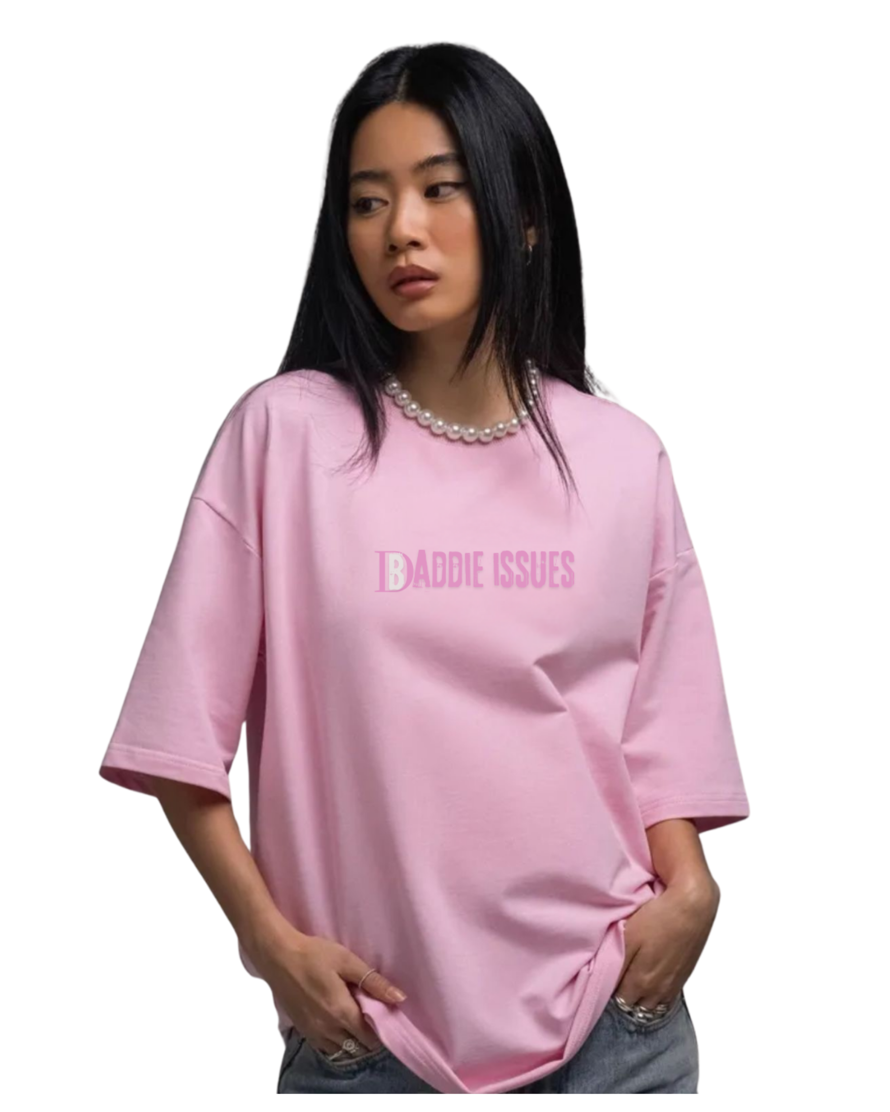 Kulted Oversized Graphic T-Shirt – Pink | Baddie Issues & Pink Panther Print