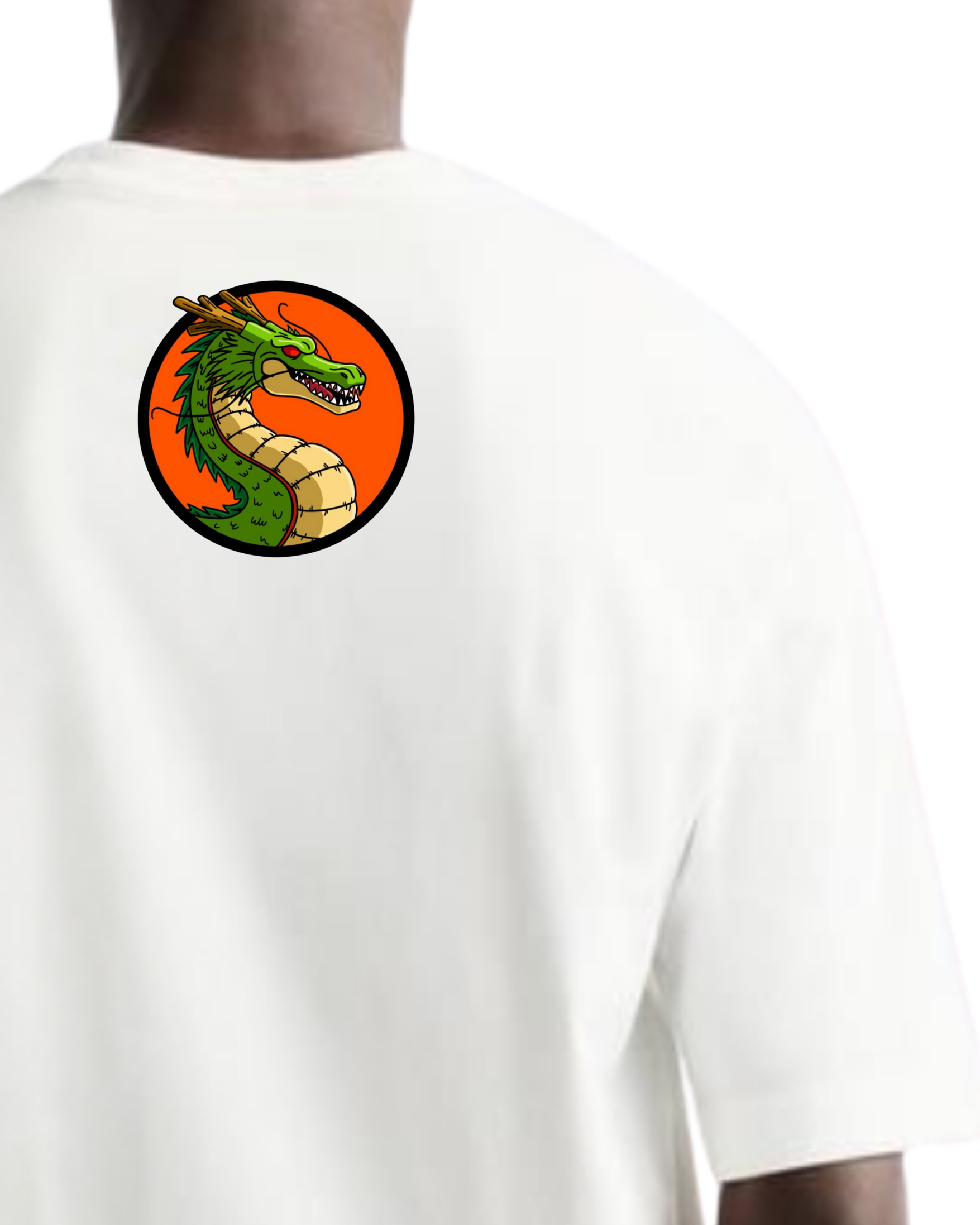 Kulted Oversized Graphic T-Shirt – White | Dragon Ball Crew & Shenron Print