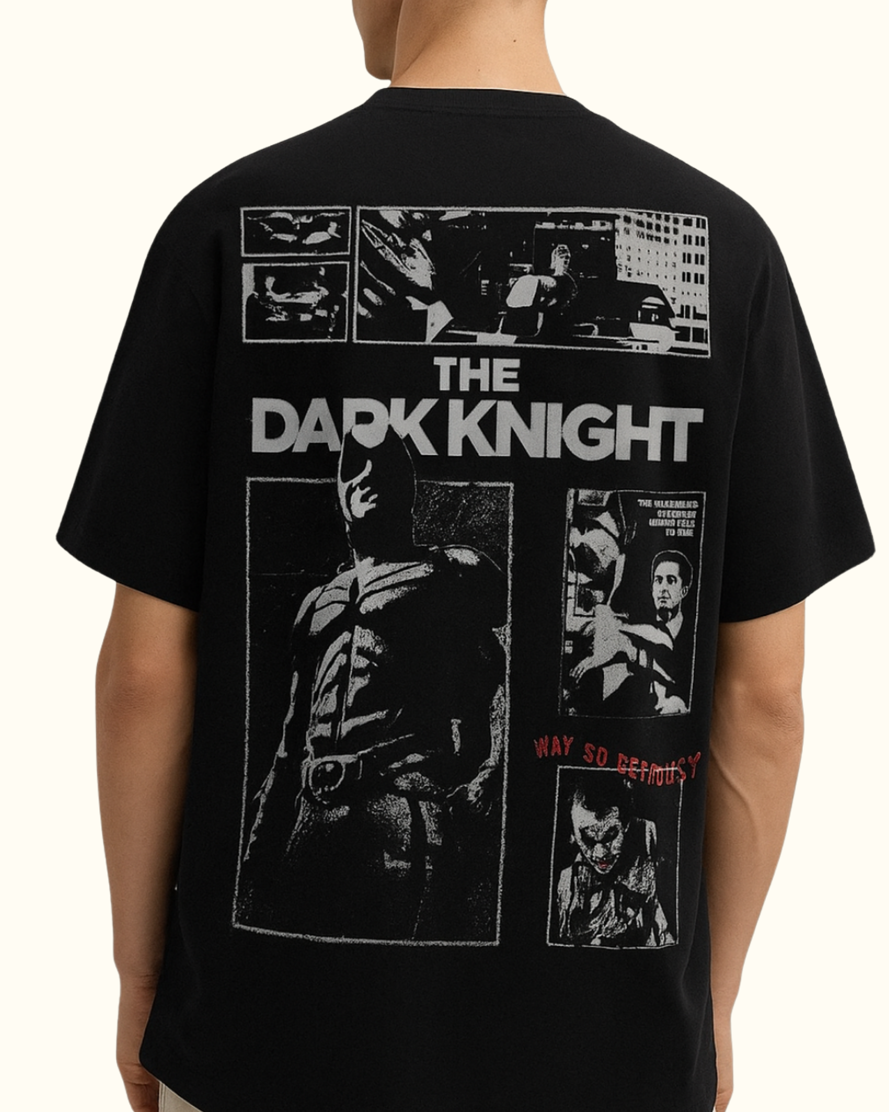 Kulted Oversized Graphic T-Shirt – Black | Hellstar Dark Knight & Joker Print