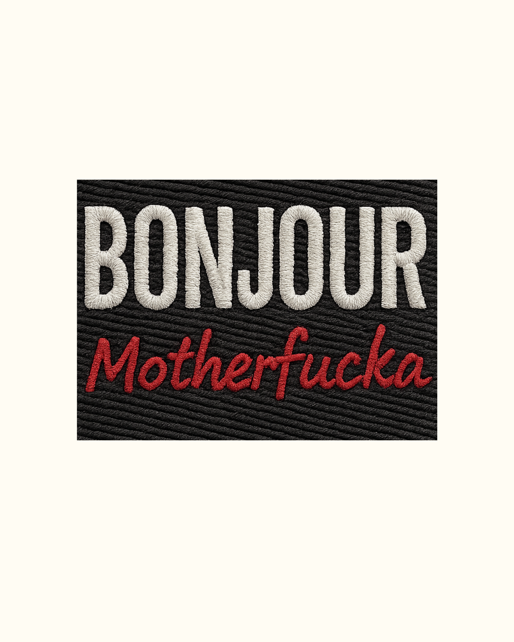 Kulted Women’s Crop Top – Black | Bonjour Motherfucka Embroidery Print