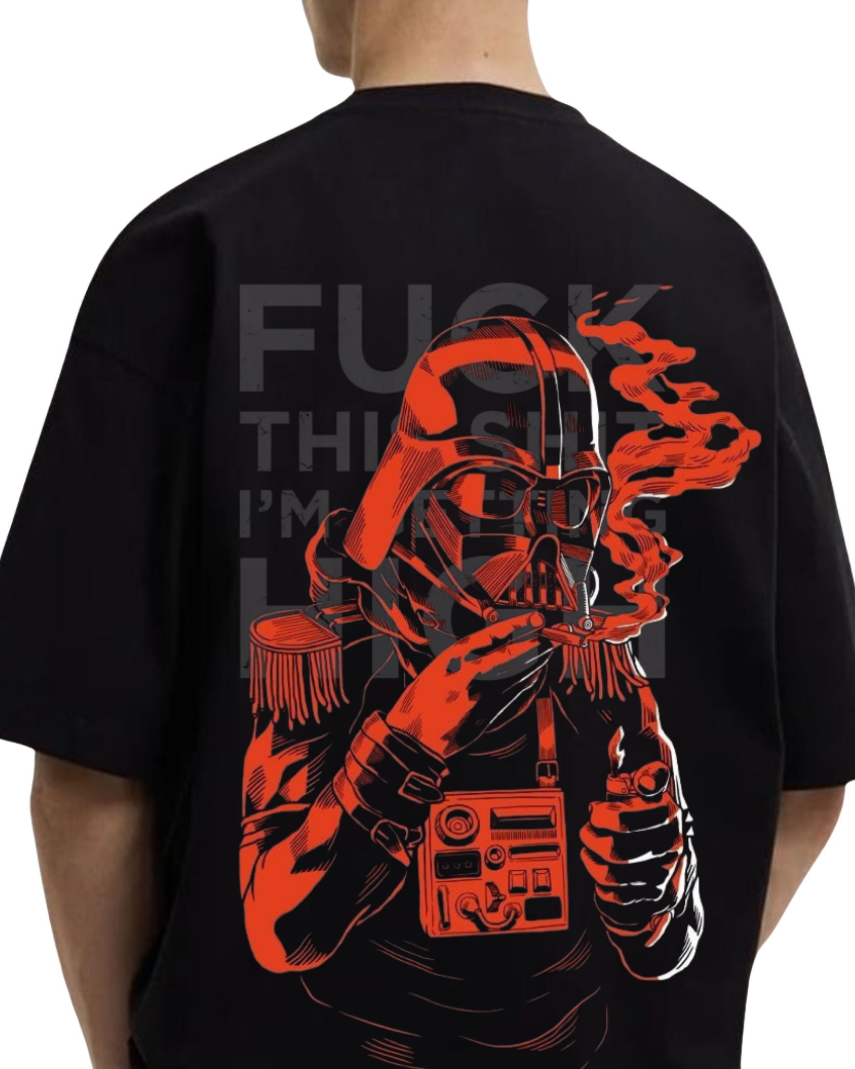 Kulted Oversized T-Shirt – Vader High Graphic Print | Streetwear Black Tee