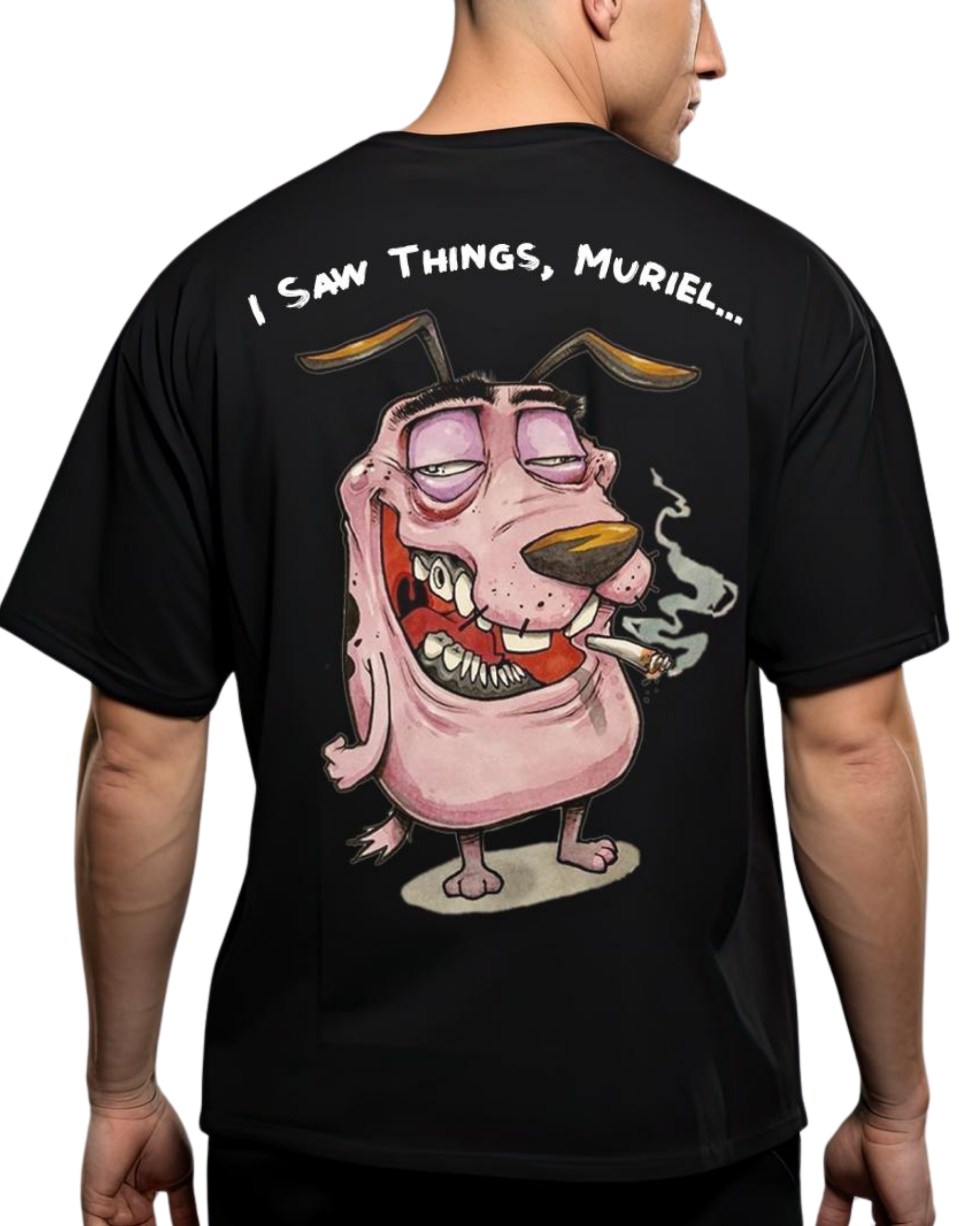Kulted Oversized T-Shirt – Muriel Things Graphic Print | Streetwear Black Tee