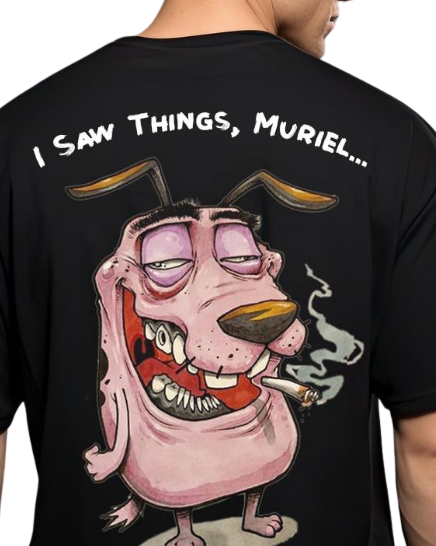 Kulted Oversized T-Shirt – Muriel Things Graphic Print | Streetwear Black Tee