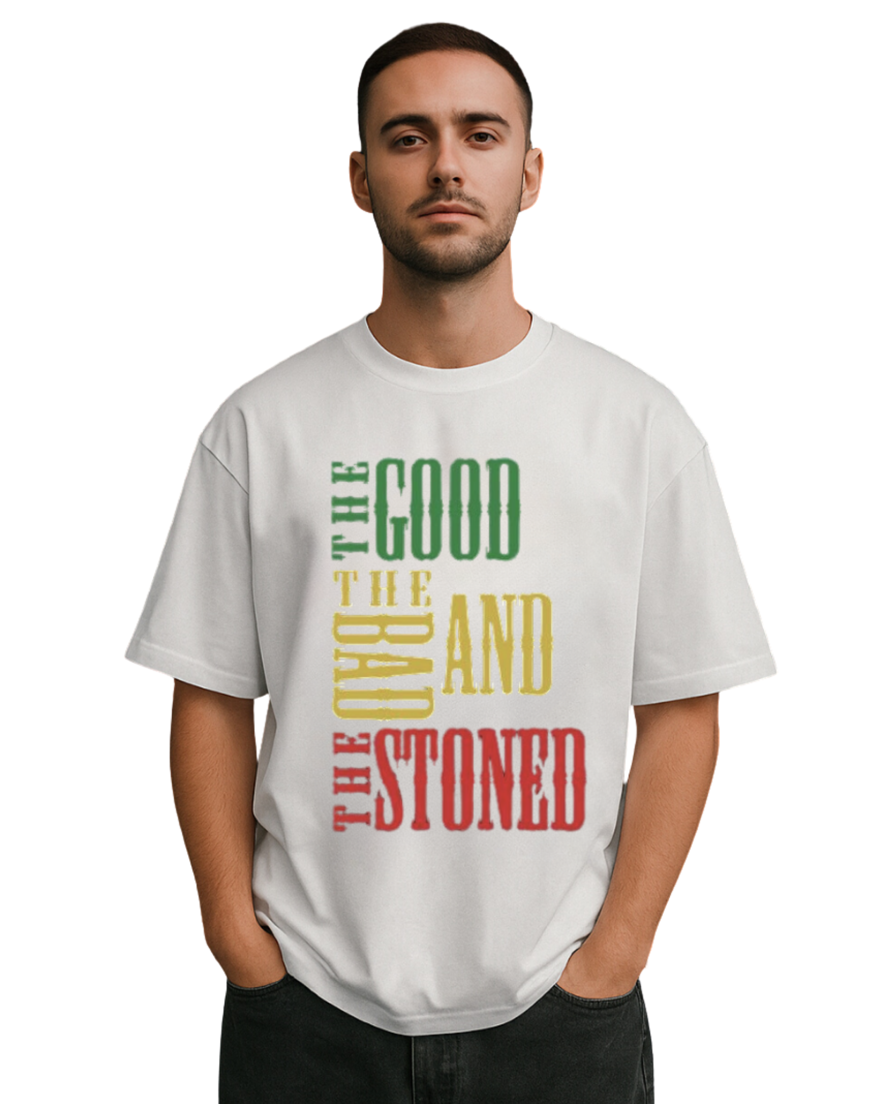 Kulted Oversized Graphic T-Shirt – White | The Good, The Bad & The Stoned