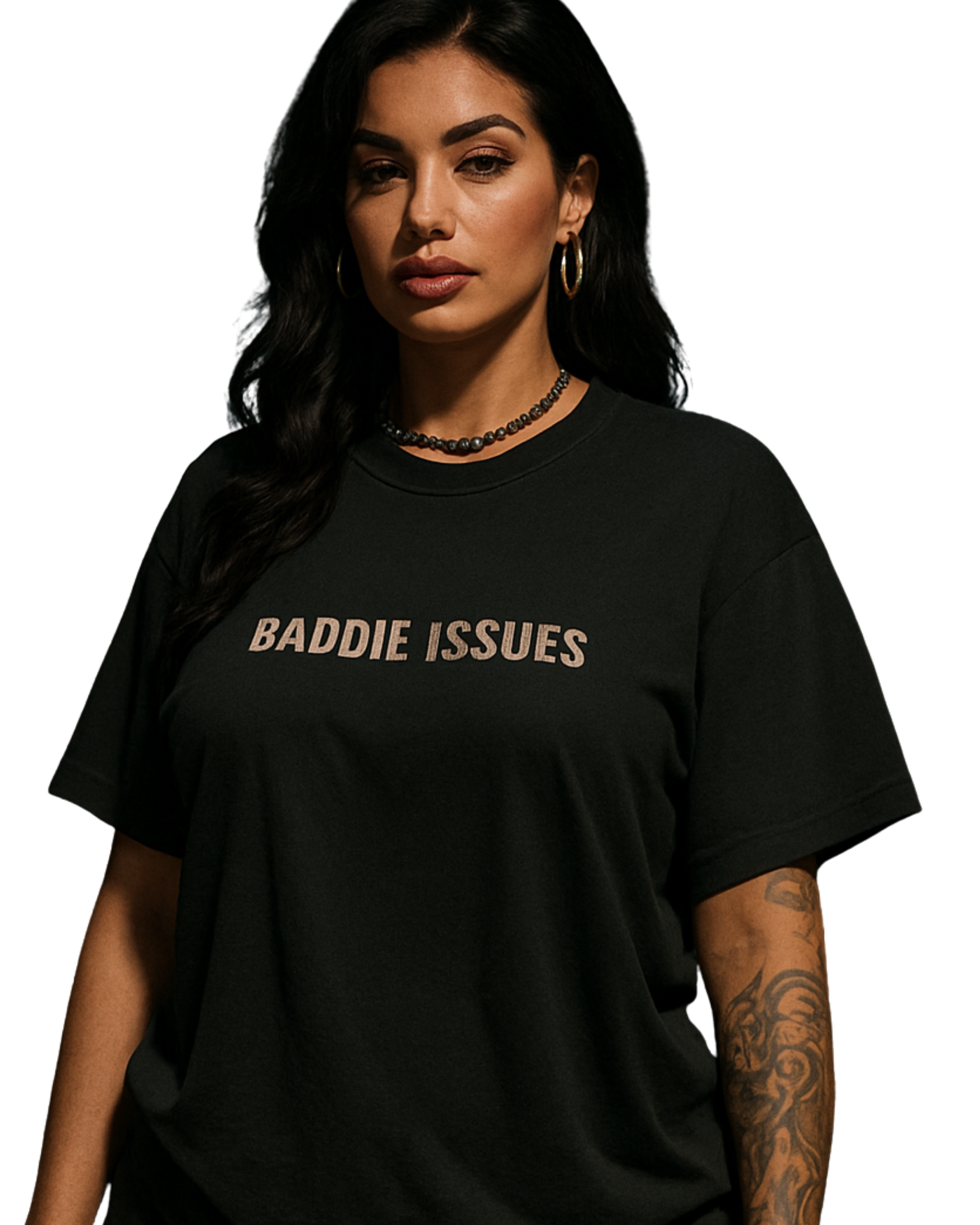 Kulted Oversized T-Shirt – Baddie Issues Graphic | Streetwear Black Tee