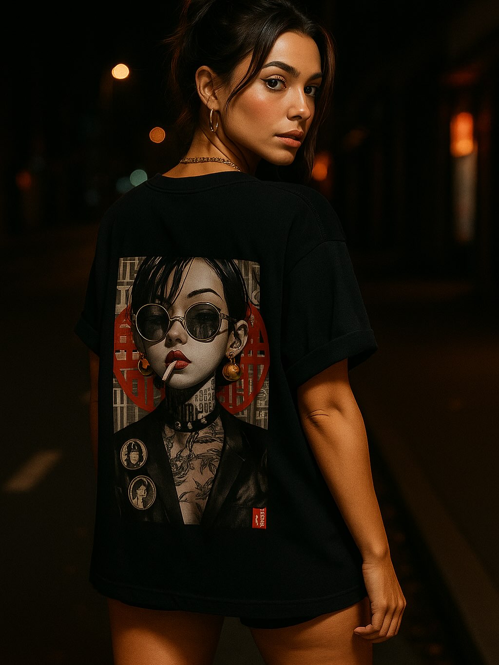 Kulted Oversized Tee – Baddie Issues Graphic (Black)