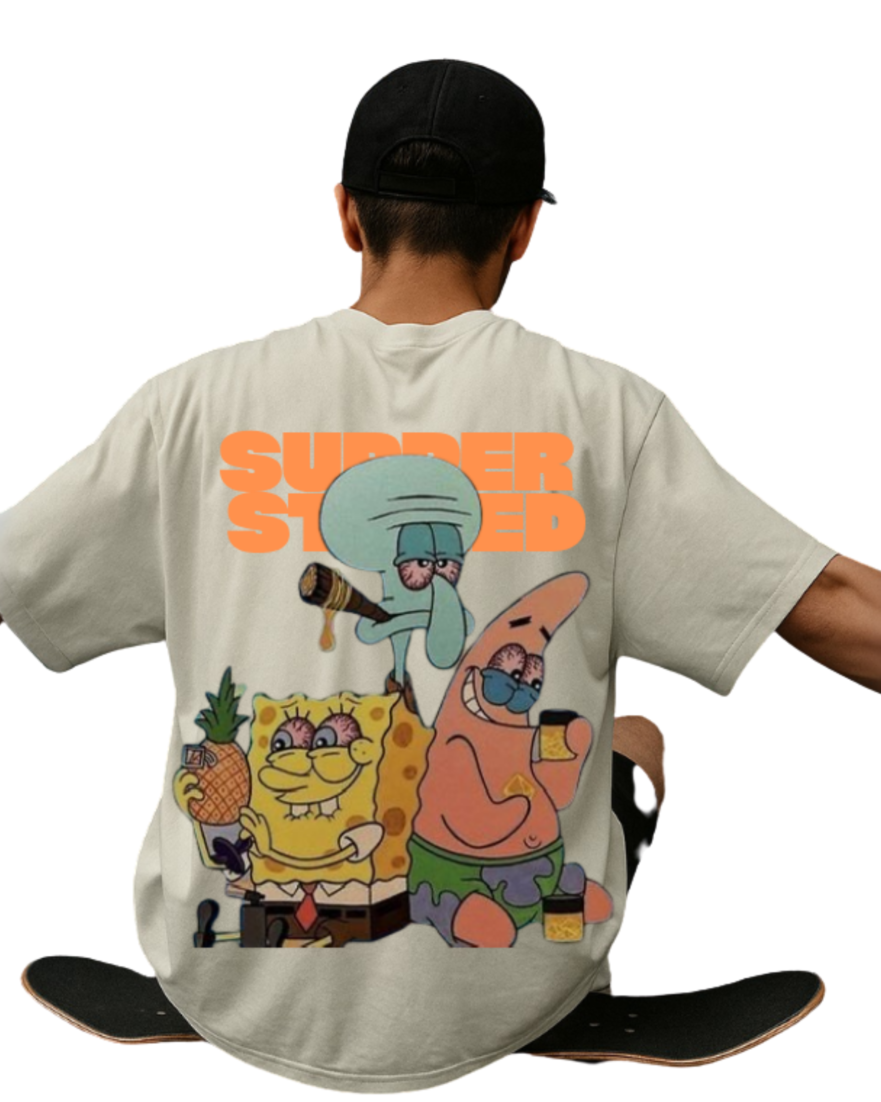 Kulted Oversized Graphic T-Shirt – White | The Good, The Bad & The Stoned