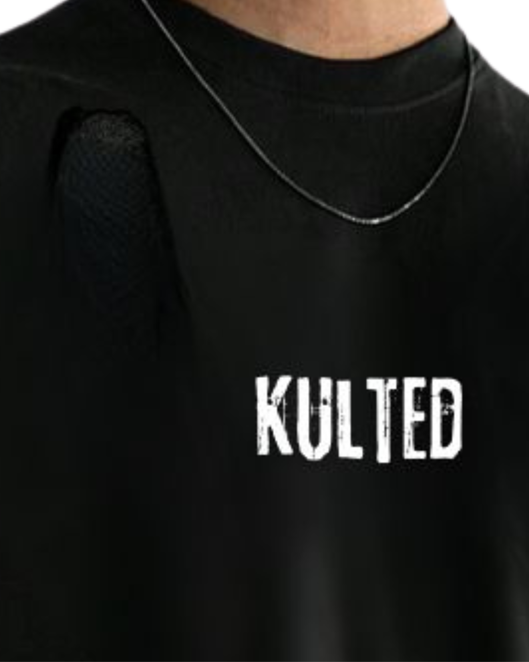 Kulted Premium Oversized Graphic T-Shirt – Black | Skull & Rose Print