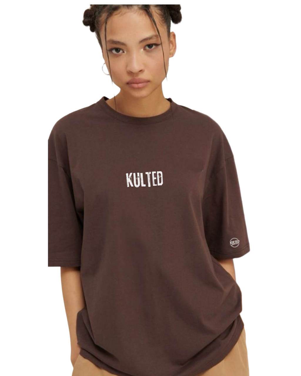 Kulted Oversized Graphic T-Shirt – Brown | Stonerville Streetwear Edition