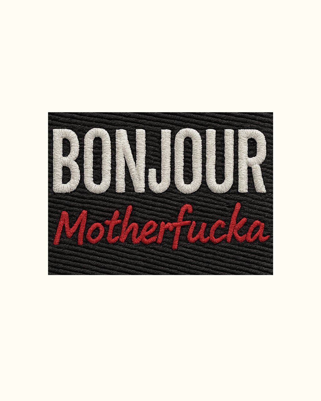 Kulted Women’s Crop Top – Black | Bonjour Motherfucka Embroidery Print