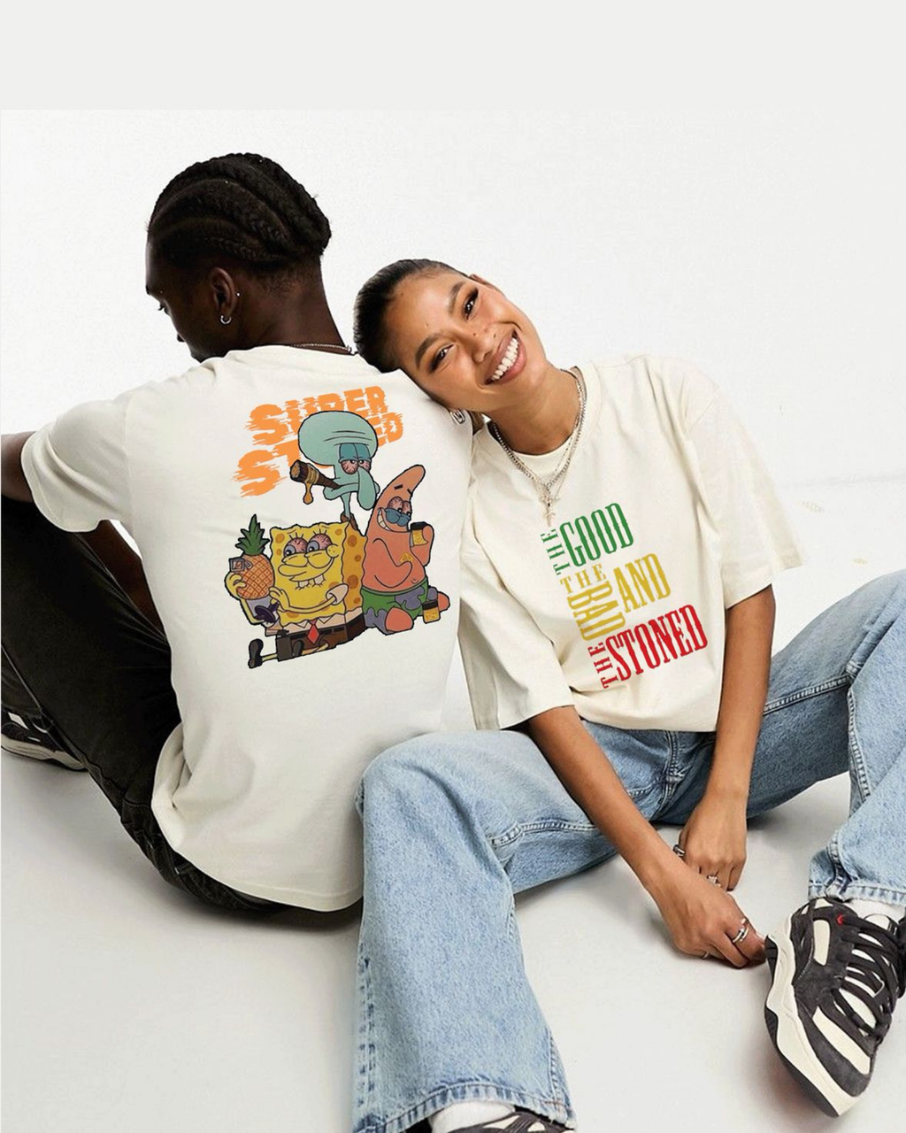 Kulted Oversized Graphic T-Shirt – White | The Good, The Bad & The Stoned