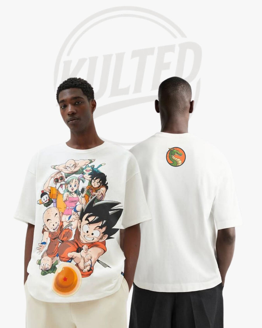 KULTED Oversized White Tee – Shenron Crew